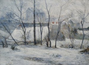 Jardín bajo la nieve, 1879 de Paul Gauguin